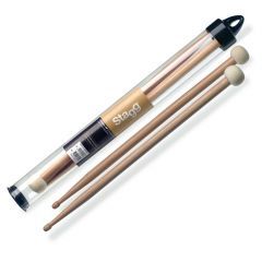 Stagg Combo Hickory 2B Stick - 30mm Round Felt Mallets - Main