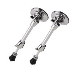 DW Bass Drum Spurs Complete With Bracket - Pair (Chrome)