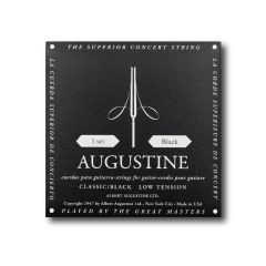 Augustine Black Label Classical Guitar Strings - Regular Trebles - Low Tension Basses - 0.28 - 0.435