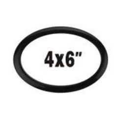 Os 6in Oval Bass Drum Reinforcement Hole 6in Black