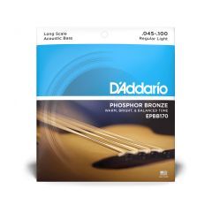 D'Addario EPBB170 Phosphor Bronze Long Scale Acoustic Bass String Pack - 45-100