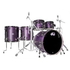 DW Collector’s Pure Maple 22” 5-Piece Drum Shell Pack - Nickel Hardware - Lavender Satin Oil - 
