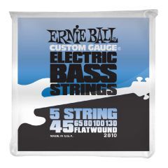 Ernie Ball Stainless Steel 5-String Flatwound Bass Guitar String Set - 45-130