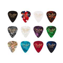 Fender 351 Shape Celluloid Medley Pack Of 12 Picks - Medium