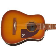 Epiphone Lil' Tex Travel Electro Acoustic Guitar - Faded Cherry Sunburst