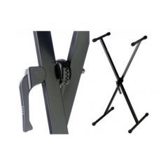 Stagg X Style Keyboard Stand with height-locking jaw, Black