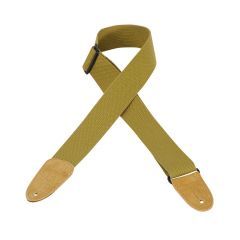 Levy's MC8-TAN 2" Cotton Guitar Strap With Suede Leather Ends - Tan