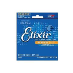 Elixir 7-String Nanoweb Anti-Rust Electric Guitar Strings 10-56