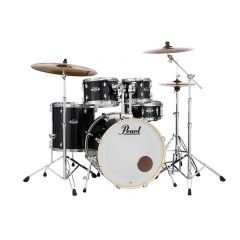 Pearl Export EXX 22" Drum Kit With Hardware & Cymbals - Jet Black