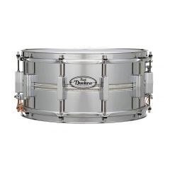 Pearl Sensitone Duoluxe Snare Drum 14 x 6.5” Inlaid Snare Drum - Chrome Over Brass_1