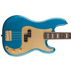 Squier 40th Anniversary P Bass Bass Guitar - Gold Edition - Lake Placid Blue - 1