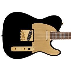 Squier 40th Anniversary Telecaster Electric Guitar - Gold Edition - Black - 1