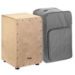 Stagg Medium-Sized Cajon With Free Bag - Natural  - Main