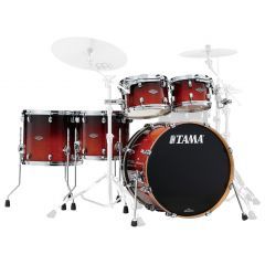 Tama Starclassic Performer Maple/Birch 22” 5-Piece Drum Shell Pack - Dark Cherry Fade - 1